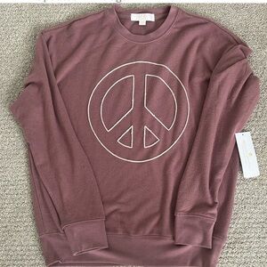 NWOT Spiritual gangster peace savasana sweatshirt